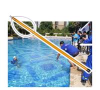 Pool Safety Hook, Telescopic Life-Saving Pole for Emergency Rescue, Fiberglass Rod with Non-slip Handle for Lifeguard Use
