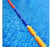 Pool Safety Rope with Floats - 18ft, 30ft, 65ft, 75ft, Durable Lane Divider & Boundary Rope, Buoy for Shallow & Deep Ends, Pool Barrier Line (Wire Rope, L20m/65ft)