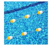 Pool Safety Rope with Floats - Durable Lane Markers, Stainless Steel Hooks for Shallow/Deep Ends, Ideal for Swimming Pools and Water Safety