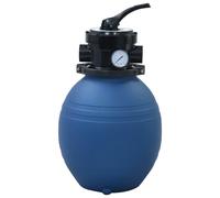 Pool Sand Filter with 4 Position Valve Blue 300mm Spa Backwash vidaXL