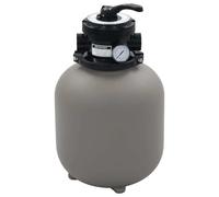 Vidaxl Pool Sand Filter With 4 Position Valve Grey 350 mm