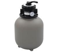Vidaxl Pool Sand Filter With 4 Position Valve Grey 350 mm