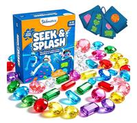 Pool Search Gem Diving Game, Swimming Pool Toys Set for Adult Water Game, 2026 New Pool Games Dive Toy Water Toys for Adults and Family, Summer Outdoor Fun & Gifts, Includes 64 Colorful Gems