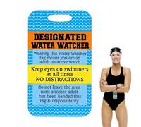Pool Signs - Acrylic Pool Safety Badge for Kids | Designated Water Watcher, Creative Safety Reminder Signs, Water Swimming Accessories