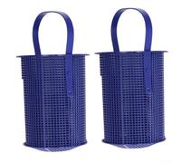 Pool Skimmer Basket Replacement For Pentair R38024 355318 V36-192 Models Efficient Grid Filter ABS White Blue 2 Pack 6.875 Inch Handle Easy Install(blue)