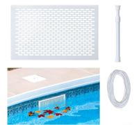 Pool Skimmer Guard Kit Featuring Flat Mesh Plate and Elastic Rope for Secure Attachment, Helping Preserve Pool Equipment Lifespan