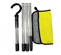 Pool Skimmer Hook Detachable Telescoping Metal Rod Easy Storage Multipurpose Pools Retrieval Hook Tool Accessory Pool Retrieval for Robotic Cleaner