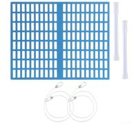 Pool Skimmer Shield Leaf Guard Net for Surface Debris Removal - Adjustable PP Mesh Screen Protector with Elastic Rope for In-Ground Pools 42x33cm