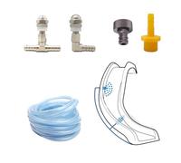 Pool Slide Water Tubing Kit, Stainless Steel Nozzle Hose Fittings
