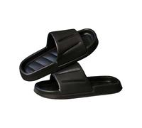 Pool Sliders Women, Women's Cloud Slides - Eva Thick Sole Shower Slippers Summer Open Toe Slipper Anti-Slip Beach Sandals Lightweight Washable Slide Sandal Casual Non-Slip Slippers Black