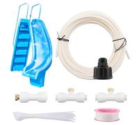 Pool Slides Spray Kit, Pool Slide Water Tubing Kit, Pool Slide Spray Replacement Part with 3/4 Faucet Connector and Nozzles for Inground Swimming Pool Slides