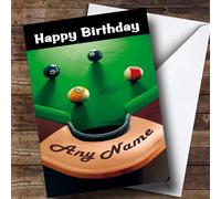 Pool Snooker Table Funny Personalised Birthday Card | Birthday Card | Funny Joke Spoof Birthday Card