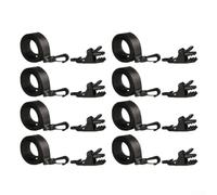 Pool Solar Cover Reel Belt System with Clips and Extended Strap for Quick Access, Built to Resist Wear and Tear and Support Various Roller Types and Covers (Clamp 8 + Rope 8)