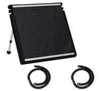Pool Solar Heating Panel Black PE/Aluminium 75x75 cm Adjustable Feet for Pools.