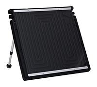 Pool Solar Panel 75 x 75 cm Made of PE and Aluminium with 5 L Capacity, Adjustable Support Feet 40°-60°, Hose Connections 32 mm and 38 mm for Above Ground Pool, Swimming Pool Heating