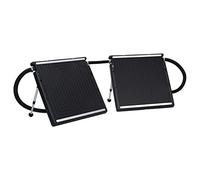 Pool Solar Panels, Pack of 2, 150 x 75 cm, PE Aluminium, with Adjustable Support Feet 40°-60°, Compatible with Filter System for Above Ground Pools, Water Heating
