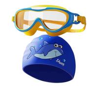 Pool Swim Cap- 10x20cm Adjustable Kids Swim Goggles | Versatile Pool Googles | Waterproof Anti-Fog Goggle | Convenient Handy To Store Swimming Cap For Beach Snorkeling Training Youth