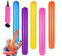 Pool Swim Noodles - 5PCS Pool Inflatable Stick I with Colorful Leak Proof Floating Noodles | PVC Adult Floating Swimming Float | Multipurpose Swimming Aids Beach Vacation Tanning for Outdoor Parties