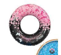 Pool Swim Ring Ergonomic Inflatable Flower Sequin