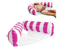 Pool Swimming Loungers - 2-in-1 Inflatable Striped Portable Hammock, Pool Hammock with Ground Net - for Water Sea Lake River Indoor Outdoor Camping Holiday