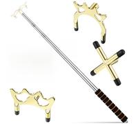 Pool Table Accessories with 3 Removable Brass Bridge Heads, 12.8~60 inches Retractable Cue Stick, Extension Pool Rest Stick, Pool Cue Holder, Billiard Accessory for Snooker, Game, Competition