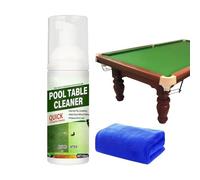 Pool Table Cleaner - Dust Removal Effect, Billiard Felt Agent with 100ml Capacity, Deep Cleaning Cloth Eraser, 120G Heavy Microfiber Towel Set | Baize Maintainer For F