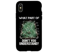 Pool Table Cue Sports Humor Funny Billiards Blueprint Case for iPhone X/XS