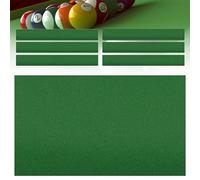 Pool Table Cushion Set, Professional Felt Replacement Kit for 7ft/8ft/9ft Billiard Tables, Includes 6 Cloth Strips, Ideal for Clubs, Hotels, Home and Bar Use