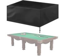 Pool Table Dust Cover Pool Table Cover 7 Feet, Heavy Duty Oxford Cloth Billiard Dustproof, Black(287x155x20cm)