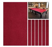 Pool Table Felt 7ft/8ft/9ft Pool Table Felt, Snooker Tablecloth with 6 Side Strips - Blue Billiard Cloth for Indoor Sports Game Table(Red,9ft)