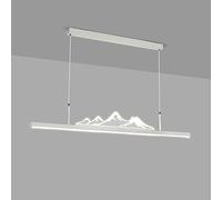 Pool Table LED Pendant Light Gold Linear Dimming Chandelier Dining White Black Long Strip Hanging Lamp for Kitchen Island Office Living Room Restaurant