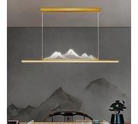 Pool Table Light LED Linear Pendant Light Gold Linear Dimming Chandelier for Dining Room White Black Long Strip Hanging Lamp for Kitchen Island Office Living Room Restaurant