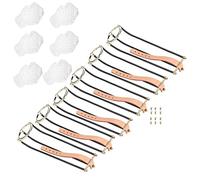 Pool Table Pocket Pockets Rails, 6PCS Standard Snooker Billiards Empire Rails Billiards Table Replacement Solid Empire with Net Set