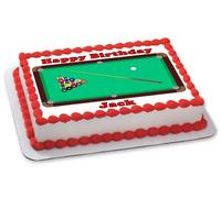 POOL TABLE PREMIUM A4 EDIBLE RICE WAFER PAPER CAKE TOPPER TEXT 1