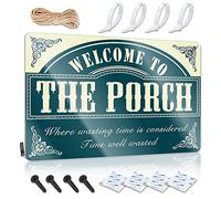 Pool Table Room Decor Western Theme Decor Tinplate Sign Hanging Room Garage Decoration Pre-drilled Tin | Welcome To The Porch For Funny Spanish Retro Beer Cocktail Aluminum Sign