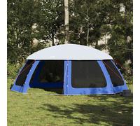 Pool Tent 690 x 690 cm Azure Blue 185T Polyester PU Coating with Mesh Fly Doors