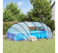 Pool Tent Dome Green 538x440x204cm 185T Polyester PU Coated Waterproof Zippered