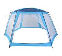 vidaXL Pool Tent Fabric 660x580x250cm Blue Beach Party Canopy Shelter Sunshade