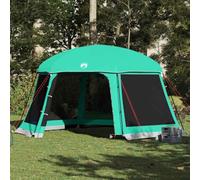 Pool tent with removable raid, net walls, sea green, 512 x 458 cm, waterproof camping tent, UV protection, for outdoor activities