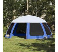 Pool Tent with Removable Rainfly and Net Walls, Azure Blue, 612 x 612 cm, Polyester with PU Coating, Wind and Waterproof, for Round Swimming Pools up to 488 cm
