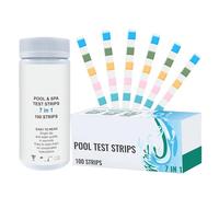 Pool Testing Strips - 100 Piece Water Test, Chlorine Checker, PH Measurement | Accurate Monitoring for Homeowners Fish Tank Swimmers Spa Aquaculture Backyard Pond Poolside Maintenance Tool