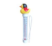 Pool Thermometer - Floating Duck Water Gauge | Easy Read Floating Measuring Instrument with String, Spa Hot Tub Temperature Meter for Aquarium Pond Bath Ice Tank