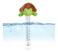 Pool Thermometer Floating, Flamingo & Turtle Design Swimming Pool Thermometer with Rope, Easy Read Water Temperature Thermometer, Shatter Resistant for Outdoor & Indoor Swimming Pools & Spas