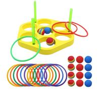 Pool Throwing Game - Foam Rings with Triangles and Balls - Floating Foam Rings Developing Motor Skills - Water Activities for Garden, Beach and Outdoor