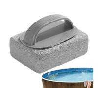 Pool Tile Pumice Scrub Block - Calcium Scale Cleaner for Waterline Stain Removal | Natural Abrasive Stone with Hand Grip Holder, Heavy Deposit Scraping Tool for Pool Spa Use 3.94 x 2.76 x 1.57 in