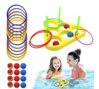 Pool Toss Ring,Triangle Circle Foam Fun Swim Toys - Kids Float Throwing Pool Game | for Family Girls Boys Garden Yard Pathway Backyard Swimming Party Summer