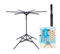 Pool Towel Rack Outdoor, Adjustable 47-66 Inch Freestanding Towel Drying Rack, Heavy-Duty 4-Legged Stand with 6 Foldable Arms, for Towels, Swim Rings, Goggles, Floats, Hot Tub Accessorie(Size:47-66in,