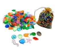 Pool Toys - Colorful Animal Gemstones With Water Play And Learning | Sensory Bin Filler Gem With Hands-On Exploration | Gemstones Marine Animals For Educational Fun