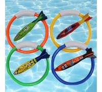 Pool Toys for Kids - 8pcs Sinkies, Dive Rings & Swimming Games | Fun Summer Water Toys for 7-12 Year Olds by Kids B Crafty