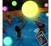 Pool Toys - LED Beach Ball with Remote Control - 16 Colors Lights and 4 Light Modes, 100ft Control Distance - Outdoor Pool Beach Party Games for Kids Adults, Pool Patio Garden Decorations （1PCS）.
